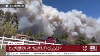 Hundreds evacuated as Tunnel Fire burns near Flagstaff