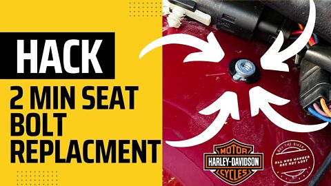 How to install seat bolt on a Harley Davidson - PRO TIP