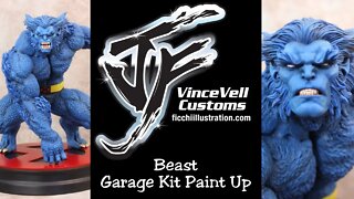 Beast XMen Garage Kit Statue Paint Up