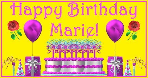 Happy Birthday 3D - Happy Birthday Marie - Happy Birthday To You - Happy Birthday Song