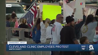 Cleveland Clinic employees protest against vaccine requirements