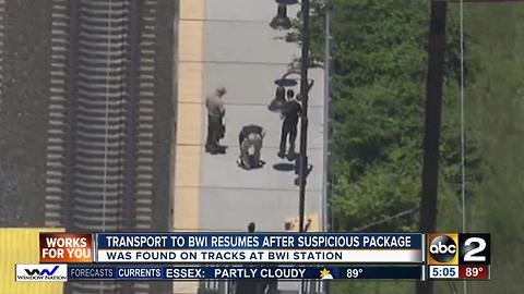 Service resumes after package investigation at BWI Amtrak station