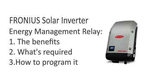 Fronius Solar Inverter Energy Management Relay