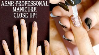 ASMR Professional Manicure w/ Glitter Nails! Super Close Up. Long Videos 4K