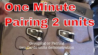 Cardo Grouping two units aka grouping in one minute