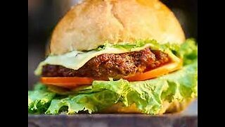 114-Hambúrguer de outro jeito de fazer com queijo, ovo, leite, milho e ervilha.
