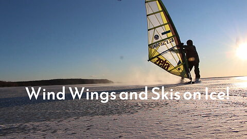 Wind Wings ans skis on ice!