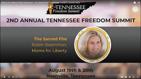 Moms for Liberty's Robin Steenman - The Sacred Fire - Tennessee Freedom Summit 2022