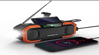 Awdakye Emergency Weather Radio with Bluetooth Speaker Review