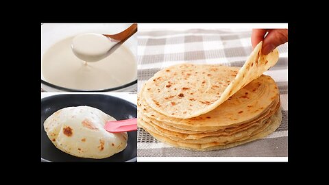 5 Minutes Ready! Quick and Easy flatbread made with Batter! NO Kneading! No Oven