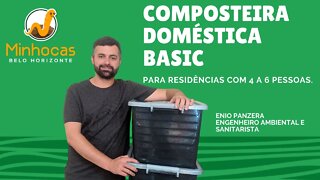 Composteira Basic - Média - Cor Preta | Minhocas Belo Horizonte