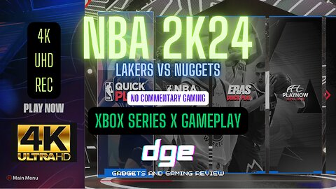 NBA 2K24 Lakers VS Nuggets UHD Xbox Series X Gaming No Commentary