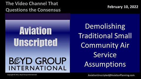 Demolishing Traditional Small Community Air Service Assumptions