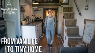 Woman trades Vanlife for Tiny home living on the west coast! | Tiny house Tour + Documentary