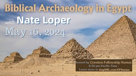 Biblical Archeology in Egypt with Nate Loper