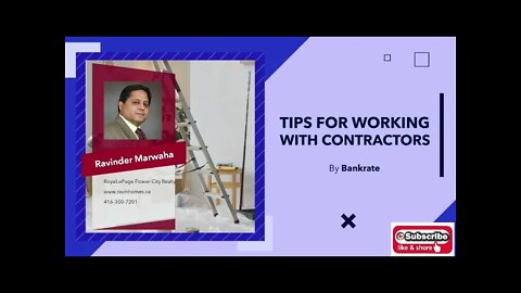 Tips for working with contractors || Canada Housing News || Toronto Real-Estate Market