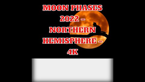 Moon Phases 2022 – Northern Hemisphere – 4K