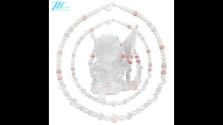 Sakura onyx purple onyx pearl Crystal Rhodochrosite roundle beads Multi Stone Beaded jewelry set01