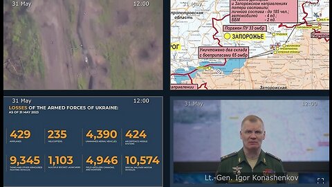 31.05.23 ⚡️ Russian Defence Ministry report on the progress of the deNAZIficationMilitaryQperationZ