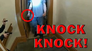 Man With Knife Opens Door To Cops And Just Won't Stop Advancing On Video - LEO Round Table S09E29