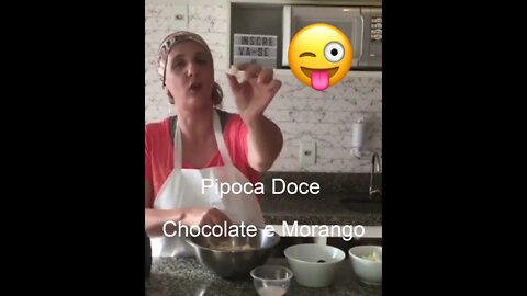 PIPOCA DE CHOCOLATE E MORANGO - NÃO COMPRE MAIS FAÇA EM CASA #SHORTS