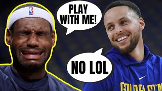 LeBron James Gets EMBARRASSED By Steph Curry's Response After Saying He Wants To Play With Him