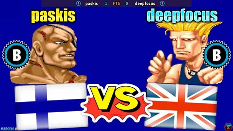 Street Fighter II': Hyper Fighting (paskis Vs. deepfocus) [Finland Vs. United Kingdom]