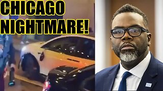 Chicago NIGHTMARE! Mob ATTACKS Tesla driver and Police DO NOTHING in Brandon Johnson's city!