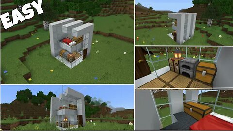 Easy modern house Minecraft🏠 #minecraft#house