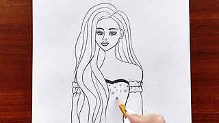 How to draw a beautiful girl ◈ Pencil sketch ◈