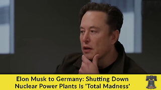 Elon Musk to Germany: Shutting Down Nuclear Power Plants Is 'Total Madness'