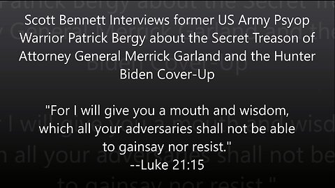 Scott Bennett, Patrick Bergy: "Secret Treason of Merrick Garland and the Hunter Biden Cover-Up"