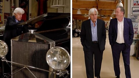 Piers Morgan Shows Jay Leno HIS Car After Taking A Tour Of His LA Garage