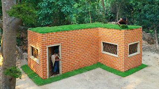 Building The Most Creative Mud House With Decoration Private Living Room!