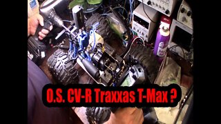 O.S. CV-R .18 nitro RC engine install in Traxxas T-maxx first fire 1.5 2.5 3.3