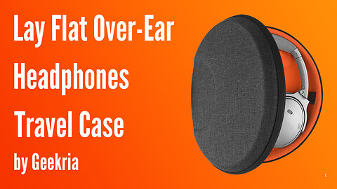 Lay Flat Over-Ear Headphones Travel Case, Hard Shell Headset Carrying Case | Geekria