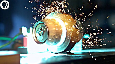 Exploding soda cans with electromagnets in SLOW MOTION ft Joe Hanson