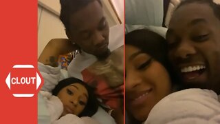 Cardi B & Offset Boo'd Up While Flying Private!