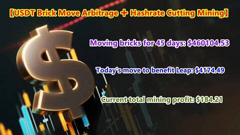 [USDT Move Brick Arbitrage] 45-day profit from brick move: $60104.53