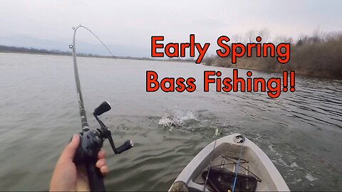 Early Spring Kayak Bass Fishing in Missouri! (Big Swimbaits!!)