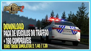 PACK COM 160 VEÍCULOS PARA EURO TRUCK SIMULATOR 2 VERSÃO 1.40 / 1.39