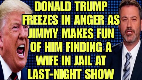 Donald Trump freezes in anger as Jimmy makes fun of him finding a wife in jail at last-night show