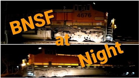 BNSF Springfield Missouri, night train. Springfield yard part 1 of 4