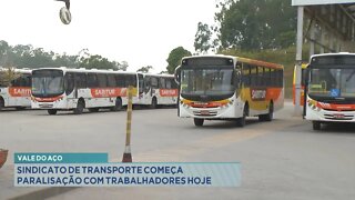 Vale do Aço: sindicato de transportes começa paralização com trabalhadores hoje