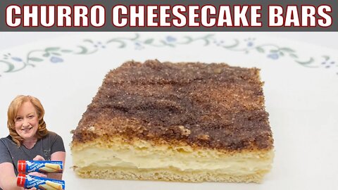 CHURRO CHEESECAKE BARS Dessert | Easy Canned Crescent Dough Recipe