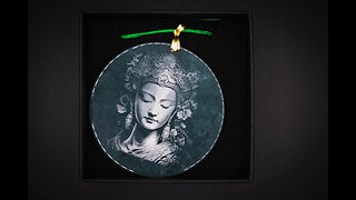 Kuan Yin Laser Etched Pendant #kuanyin #jade #jewelry #necklace #buddha #guanyin #goddessofmercy