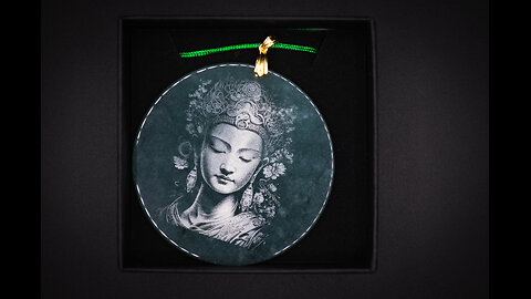 Kuan Yin Laser Etched Pendant #kuanyin #jade #jewelry #necklace #buddha #guanyin #goddessofmercy