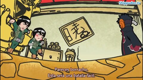 Rock Lee Borracho Humilla a Tobi