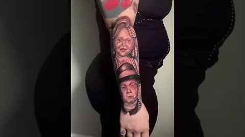 Incredible Family Portrait Arm Tattoo