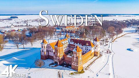 FLYING OVER SWEDEN 4K UHD - Soft Piano Music Along With Beautiful Landscape Videos For TV